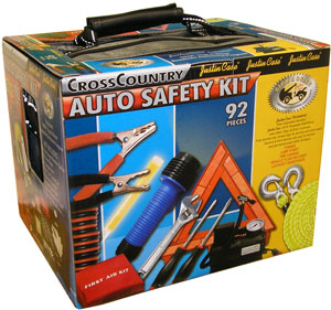 JustinCase 92 Piece Deluxe Auto Roadside Emergency Car Kit